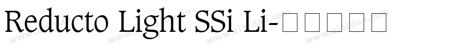 Reducto Light SSi Li字体转换